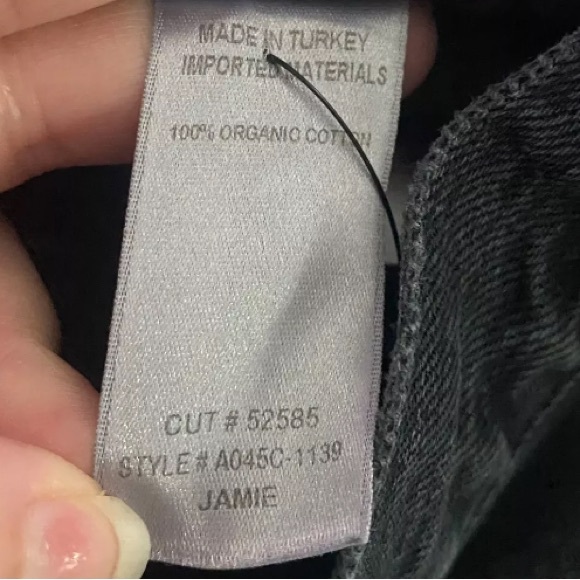 Agolde Jeans Black Denim Size 25 Mid Rise 4-Button Dark Wash Skinny - Picture 6 of 11